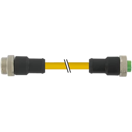 Mini (7/8) 5 Pole, Male (Ext.) 0°/Female 0°, TPE 5x16AWG Ye UL/CSA, TC-ER 10m